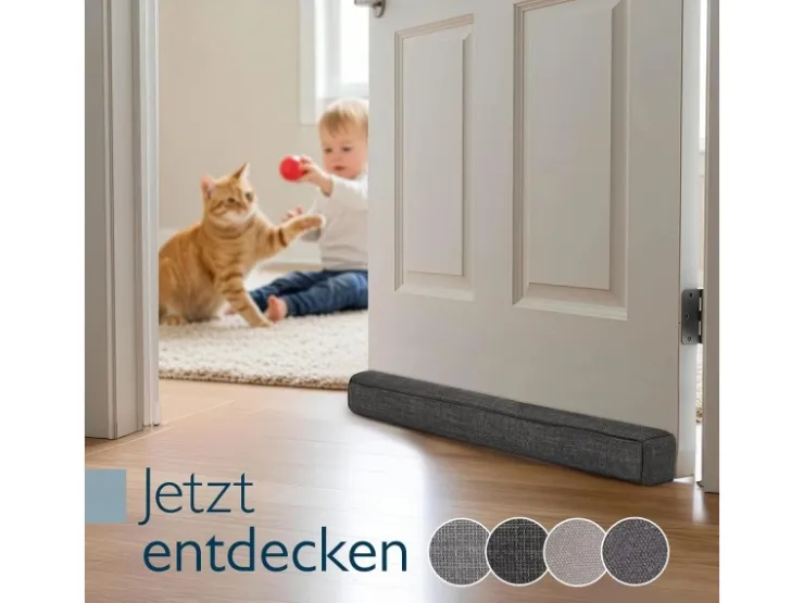 Beautissu Fensterdichtungen|Türdichtungen^Levante OM Zugluftstopper 6,5x130cm Dunkelgrau 2tlg Dunkel-Anthrazit