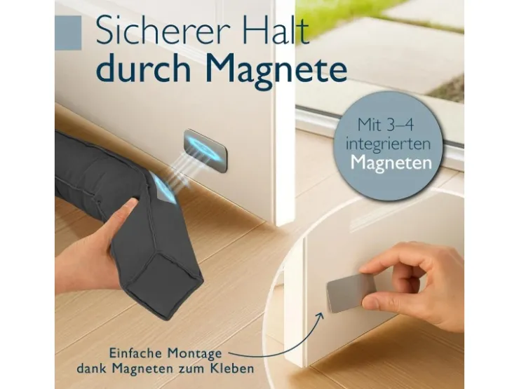 Beautissu Türdichtungen|Fensterdichtungen^Marin MM Zugluftstopper 6,5x90cm Anthrazit