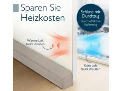 Beautissu Türdichtungen|Fensterdichtungen^Marin MM Zugluftstopper 6,5x120cm Hell Grau