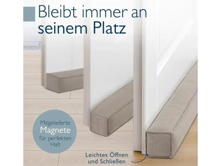 Beautissu Türdichtungen|Fensterdichtungen^Marin MM Zugluftstopper 6,5x120cm Hell Grau