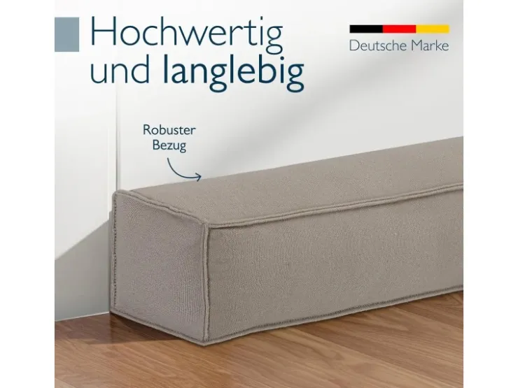 Beautissu Türdichtungen|Fensterdichtungen^Marin MM Zugluftstopper 6,5x120cm Hell Grau
