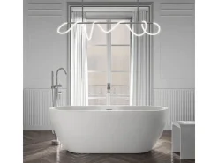 Abläufe^Bernstein Freistehende Badewanne ROMA PLUS 2.0 Acryl Weiß Matt 165x75x58 cm