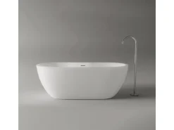 Abläufe^Bernstein Freistehende Badewanne ROMA PLUS 2.0 Acryl Weiß Matt 165x75x58 cm