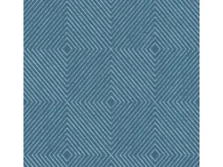Bricoflor Musterfliesen^Blaue Tapete mit Rautenmuster Metallic Vliestapete Geometrisch Ideal für Jugendzimmer und Schlafzimmer
