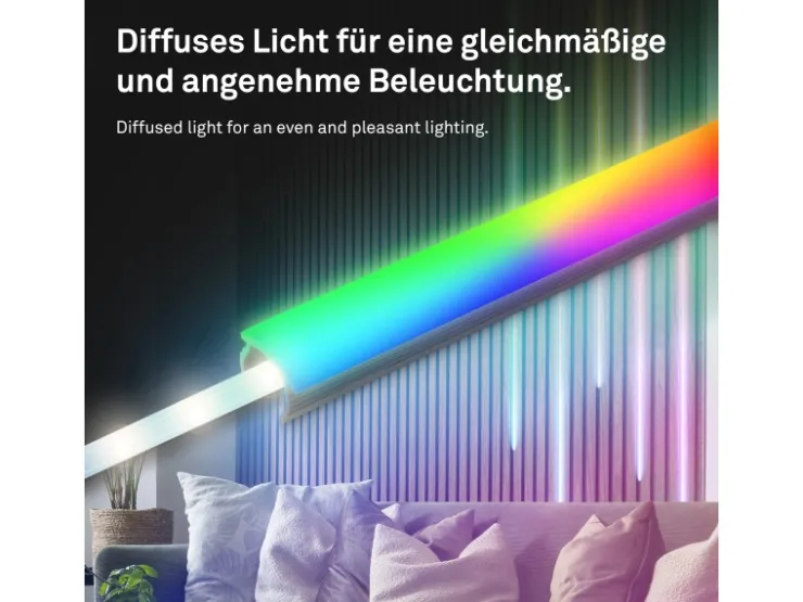 Akustikpaneele|Zubehör Für Paneele*Briloner LED Band Pimp your Panel Ergänzungs-Set RGB+W Dimmbar 2,6 m Weiß