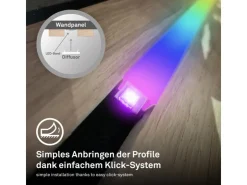 Akustikpaneele|Zubehör Für Paneele*Briloner LED Band Pimp your Panel Ergänzungs-Set RGB+W Dimmbar 2,6 m Weiß