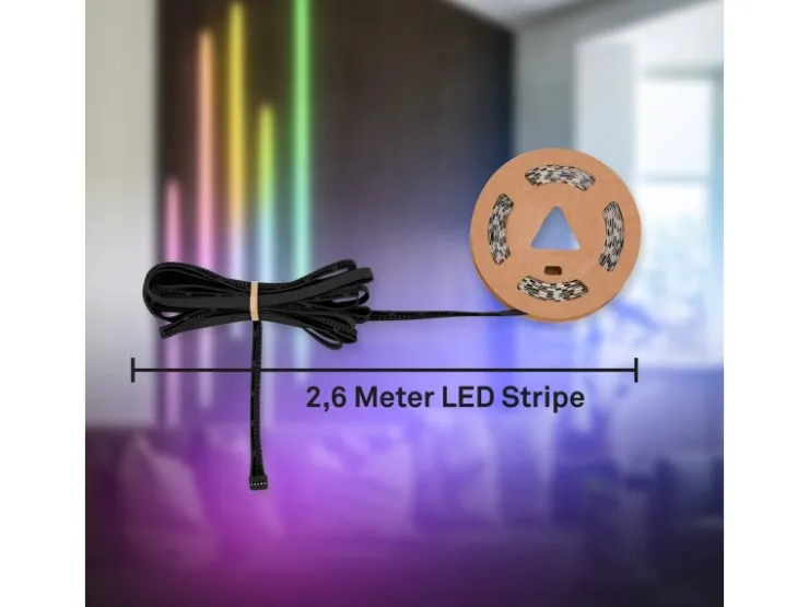 Akustikpaneele|Zubehör Für Paneele*Briloner LED Band Pimp your Panel Ergänzungs-Set RGB+W Dimmbar 2,6 m Weiß