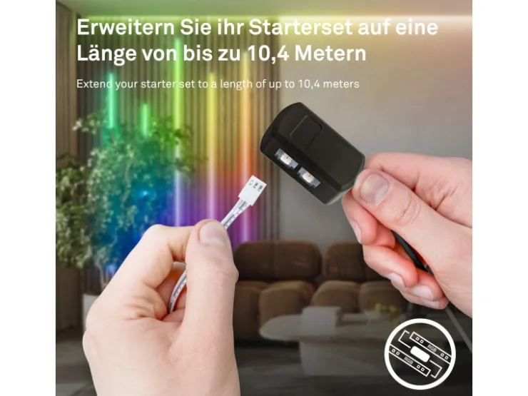 Akustikpaneele|Zubehör Für Paneele*Briloner LED Band Pimp your Panel Ergänzungs-Set RGB+W Dimmbar 2,6 m Weiß