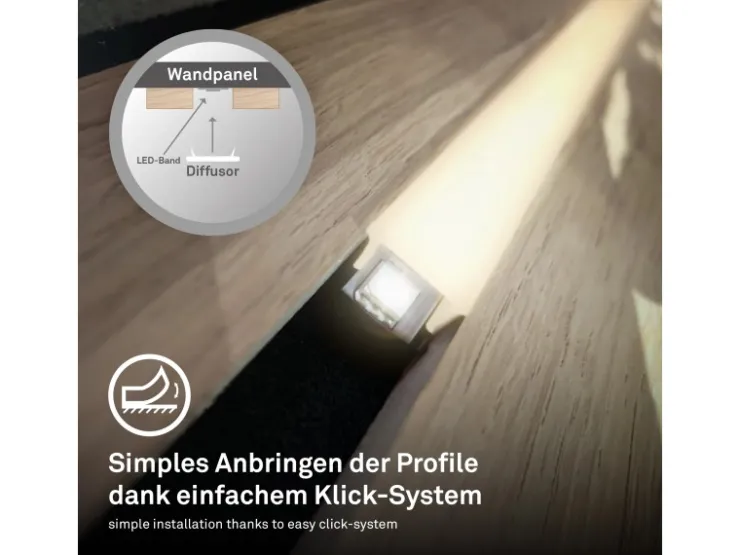 Akustikpaneele|Zubehör Für Paneele*Briloner LED Band Pimp your Panel Ergänzungs-Set Warmweiße Lichtfarbe 2,6 m Weiß