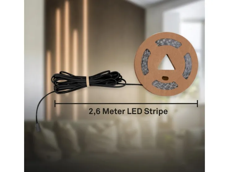 Akustikpaneele|Zubehör Für Paneele*Briloner LED Band Pimp your Panel Ergänzungs-Set Warmweiße Lichtfarbe 2,6 m Weiß