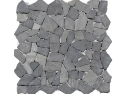 Mosaikfliesen|Verlegeplatten* Bruchmosaikmatte -Braun 30,5 cm x 30,5 cm Schwarz