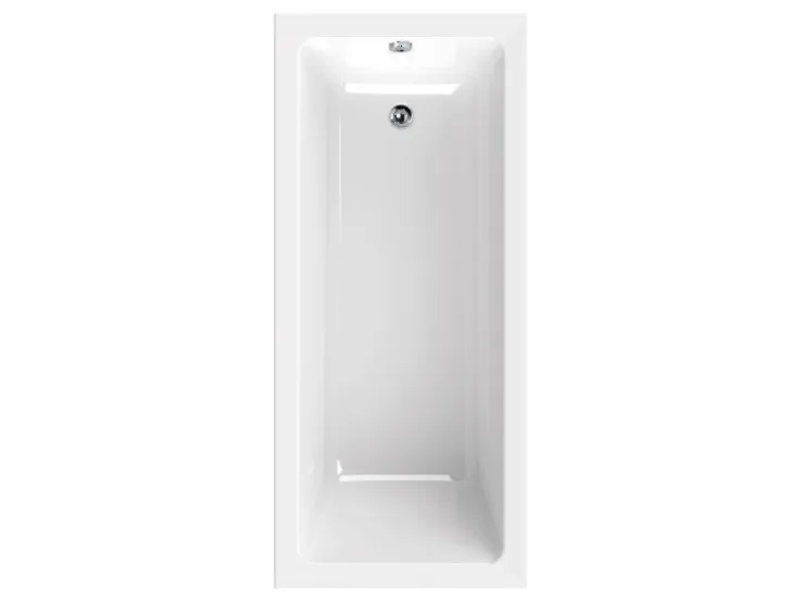 Abläufe^Calmwaters Rechteckwanne Modern Square 170x75 cm Set Wannenträger & Ablaufgarnitur 99000165