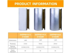CCLIFE Dämmstoffe^Dämmmatte Alubeschichtung Selbstklebend ECM-geprüft 25 mm Dicke 4 m Länge