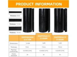 Dämmstoffe*CCLIFE Dämmmatte Selbstklebend Auto13mm Schallschutzmatte Feuchtigkeitsfest, Feuerfest Dämmung Isolierung Schallschutz,1x8m