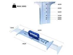 CCLIFE Fliesenzubehör^Fliesenheber Set Plattenheber Tragegriff 40-60cm Platten 6 Stufig Verstellbar 30 kg Tragkraft