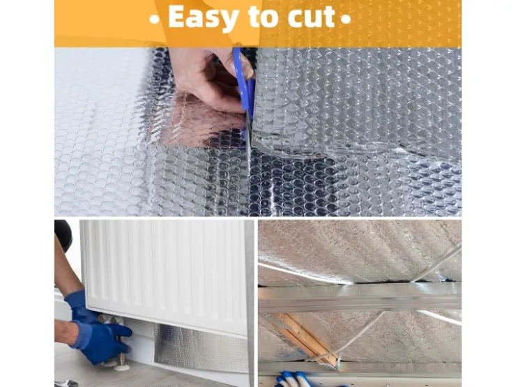 CCLIFE Dämmstoffe^Isolante Termico Riflettente 1x10m 3-4mm Isolante Termoriflettente Termosifoni Bolla Lamina Isolante Pannelli isolanti Termici 10㎡