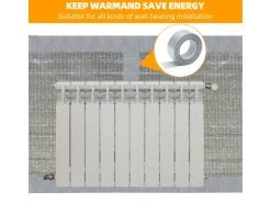 CCLIFE Dämmstoffe^Isolierfolie Thermofolie Aluminisierte Dämmfolie Alu Luftpolsterfolie Heizkörper Reflexionsfolie für Dächer Fenster Rohre Böden
