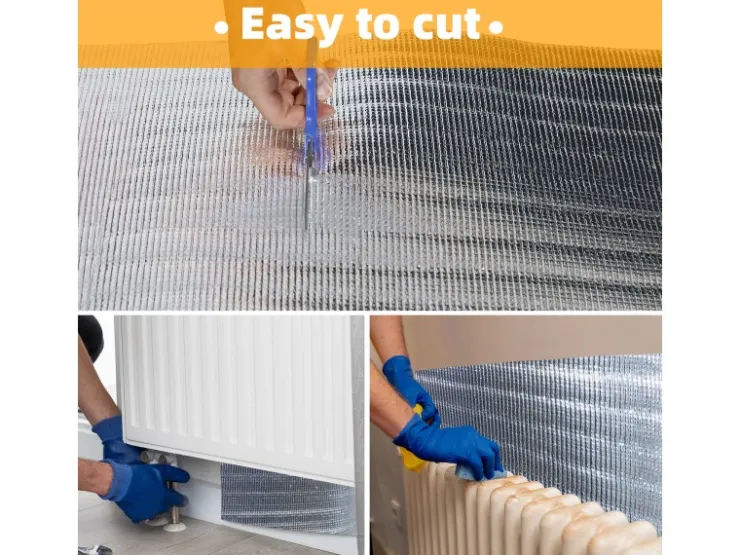 CCLIFE Dämmstoffe^Isolierfolie Thermofolie Aluminisierte Dämmfolie Alu Luftpolsterfolie Heizkörper Reflexionsfolie für Dächer Fenster Rohre Böden
