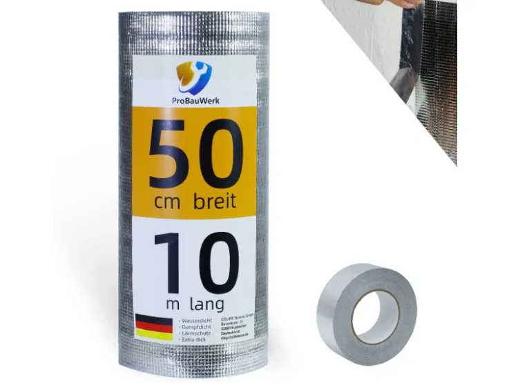 CCLIFE Dämmstoffe^Isolierfolie Thermofolie Aluminisierte Dämmfolie Alu Luftpolsterfolie Heizkörper Reflexionsfolie für Dächer Fenster Rohre Böden