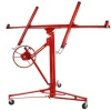 CCLIFE Bauzubehör^Plattenheber Klappbar für Trockenbau und Rigipsplatten XXL Plattenlift bis 68 kg Höhe 140-350 cm 3 Räder mit Feststellbremse Rot