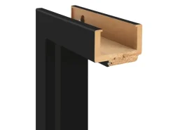 Classen Türdichtungen^Türzarge Tiefschwarz Lackiert 9,5-11,5 x 86 x 198,5 cm Anschlag Links
