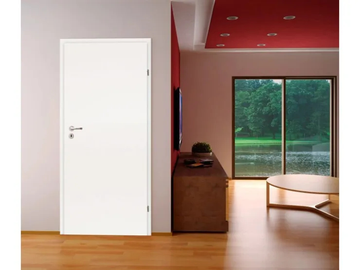Classen Zimmertüren^Zimmertür Weiß lackiert (ähnl. Weiß RAL-Farben) 73,5 cm x 198,5 cm Re