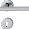 Zimmertüren^CMI Rosetten-Garnitur Winkel-Form Edelstahl matt 38 mm - 42 mm
