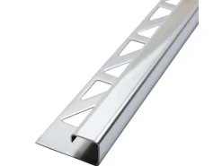 Dalsys Fliesenzubehör|Wandfliesen^Fliesenschiene Edelstahl Poliert 2,5m x 125mm Eckprofil Quadrat Silber-Glanz
