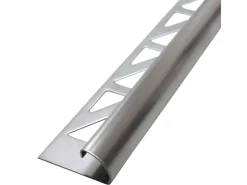 Dalsys Fliesenzubehör^Fliesenschiene Viertelkreis 2,5m x 8mm Edelstahl Gebürstet Silber Gebürstet