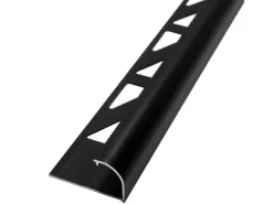 Dalsys Fliesenzubehör^Fliesenschiene Viertelkreis 2,5m x 8mm Aluminium Schwarz