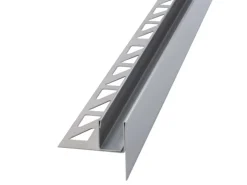 Dalsys Fliesenzubehör^Gefällekeil Zur Glasaufnahme 200cm x 19mm Rechts Edelstahl Silber