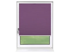 Deco-Raum Terrassentüren^Plissee Basic ohne Bohren 100x210cm Blickdicht Klemmfix Lila