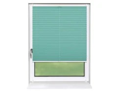 Deco-Raum Terrassentüren^Plissee Basic ohne Bohren 100x150cm Blickdicht Klemmfix Türkis