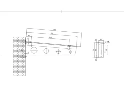 Dein Bau Projekt Vordächer^Glasvordach Model Schwert Grauglas VS-Glas 150 x 90 cm