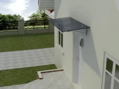 Dein Bau Projekt Vordächer^Glasvordach Elbrus Grauglas VS-Glas 150 x 90 cm