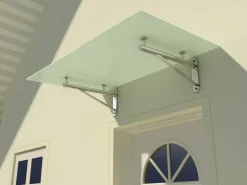Dein Bau Projekt Vordächer^Glasvordach Elbrus Milchglas VS-Glas 200 x 120 cm