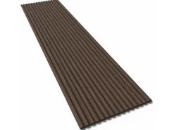 Akustikpaneele^Denpanels Akustikpaneel Acu-Line Walnuss auf Melamin Filz 260 cm