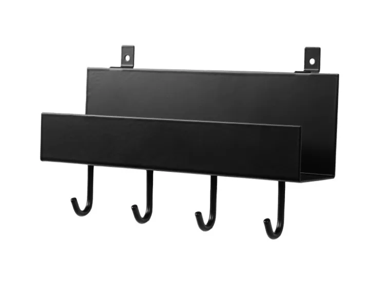 Denpanels Zubehör Für Paneele|Akustikpaneele^Regal schwarz mit 4 Stiften 21,5 cm inkl. Schrauben