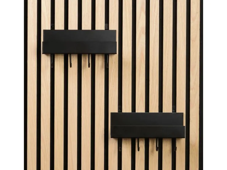 Denpanels Zubehör Für Paneele|Akustikpaneele^Regal schwarz mit 4 Stiften 21,5 cm inkl. Schrauben