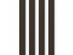 Denpanels Zubehör Für Paneele^Sticks mit Klebeband MDF Schwarz 4 Stück Walnuss