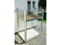 Balkone* Designbalkon Large 350 x 300 x 290cm Holzboden mit Lamellengeländer