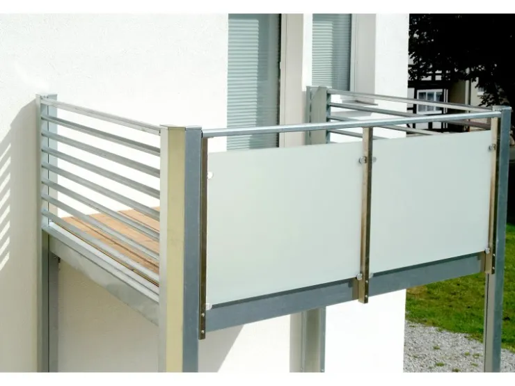 Balkone* Designbalkon Large 350 x 300 x 290cm Holzboden mit Lamellengeländer