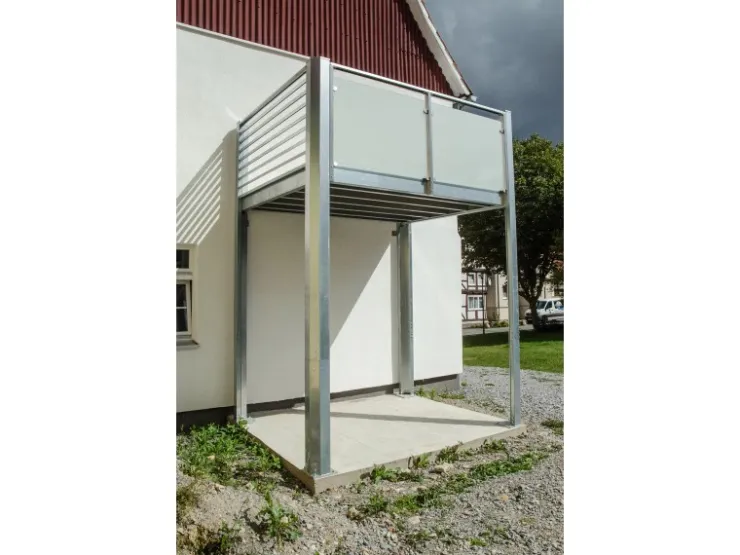 Balkone* Designbalkon Large 350 x 300 x 290cm Holzboden mit Lamellengeländer