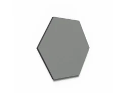 Denpanels Akustikpaneele|Wandfliesen^Designpaneel Hexagon Lino Ash Clear MDF Schwarz 25 cm x 25 cm 3 Stück