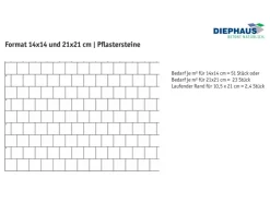 Diephaus Drainage^Drainpflaster 21 x 21 x 8 cm Weiß-Schwarz
