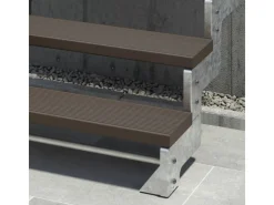 Außentreppen*Dolle Außentreppe Gardentop 10 Trimax-Stufen 100 cm Dunkelbraun + Prova-Geländer