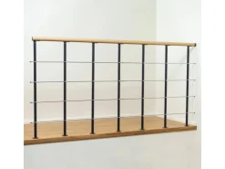 Dolle Handläufe|Innentreppen^Brüstungsgeländer Boston Ergänzungsset 100 cm Anthrazit Handl. Eiche FSC®