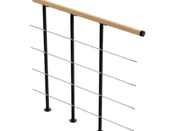 Dolle Handläufe|Innentreppen^Brüstungsgeländer Boston Ergänzungsset 100 cm Anthrazit Handl. Buche FSC®