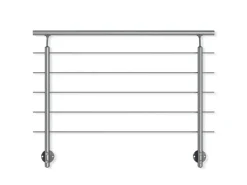 Dolle Handläufe^Geländer-Komplettset 150 cm Wandmontage Aluminium