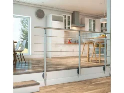 Dolle Handläufe^Geländer-Komplettset 150 cm Wandmontage Aluminium